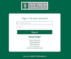 IVY tech login guide