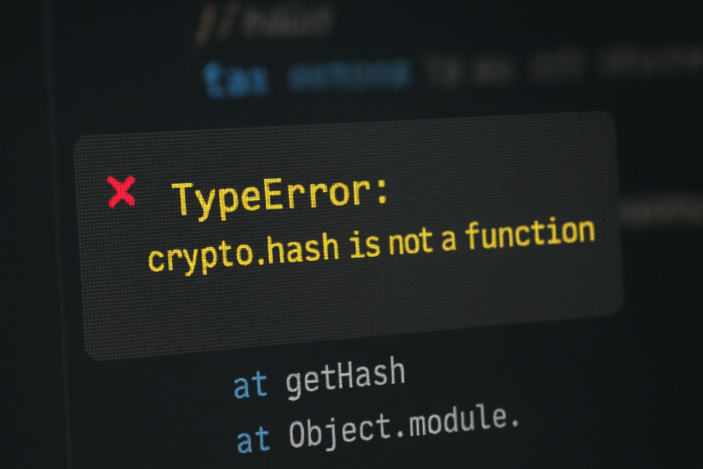 Crypto.hash is Not a Function